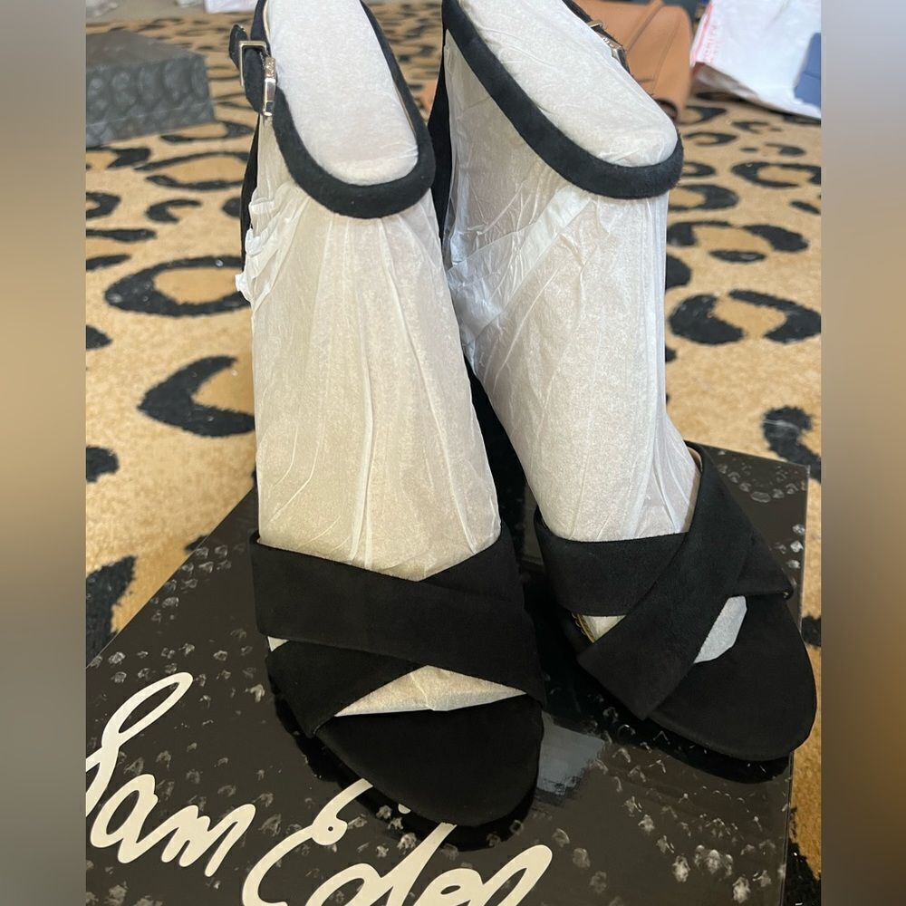 NWT SAM EDELMAN YANCY BLOCK HEEL ANKLE STRAP SANDAL HEEL - Picture 7 of 8